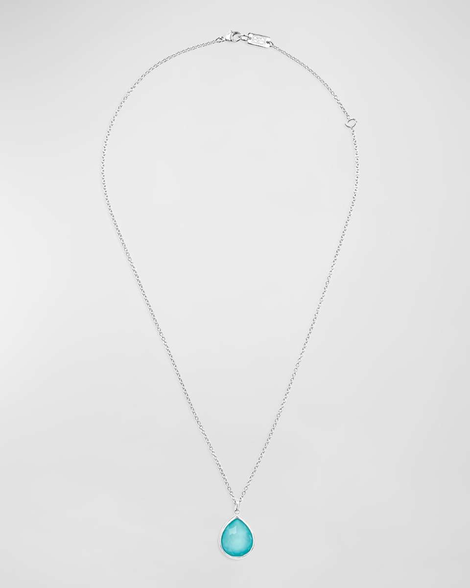 Sterling Silver Rock Candy Turquoise Pendant Necklace